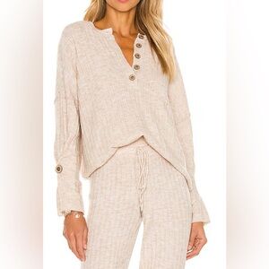 Intimately Free People Around The‎ Clock Pullover Oatmeal Sz L